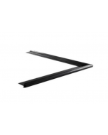 Kraaltrim buitenhoek zwart 26mm breed | lengte 500 x 500mm