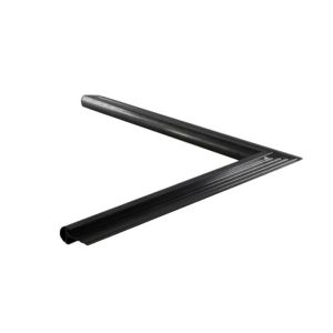 Kraaltrim binnenhoek zwart 26mm breed | lengte 500 x 500mm