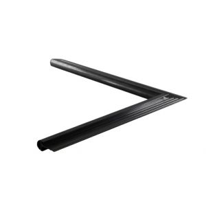 Kraaltrim binnenhoek zwart 26mm breed | lengte 500 x 500mm