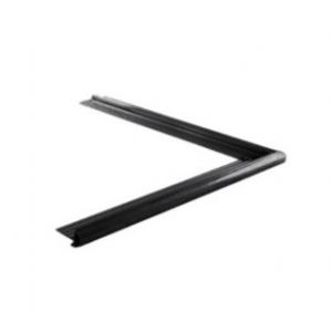 Kraaltrim buitenhoek zwart 26mm breed | lengte 500 x 500mm